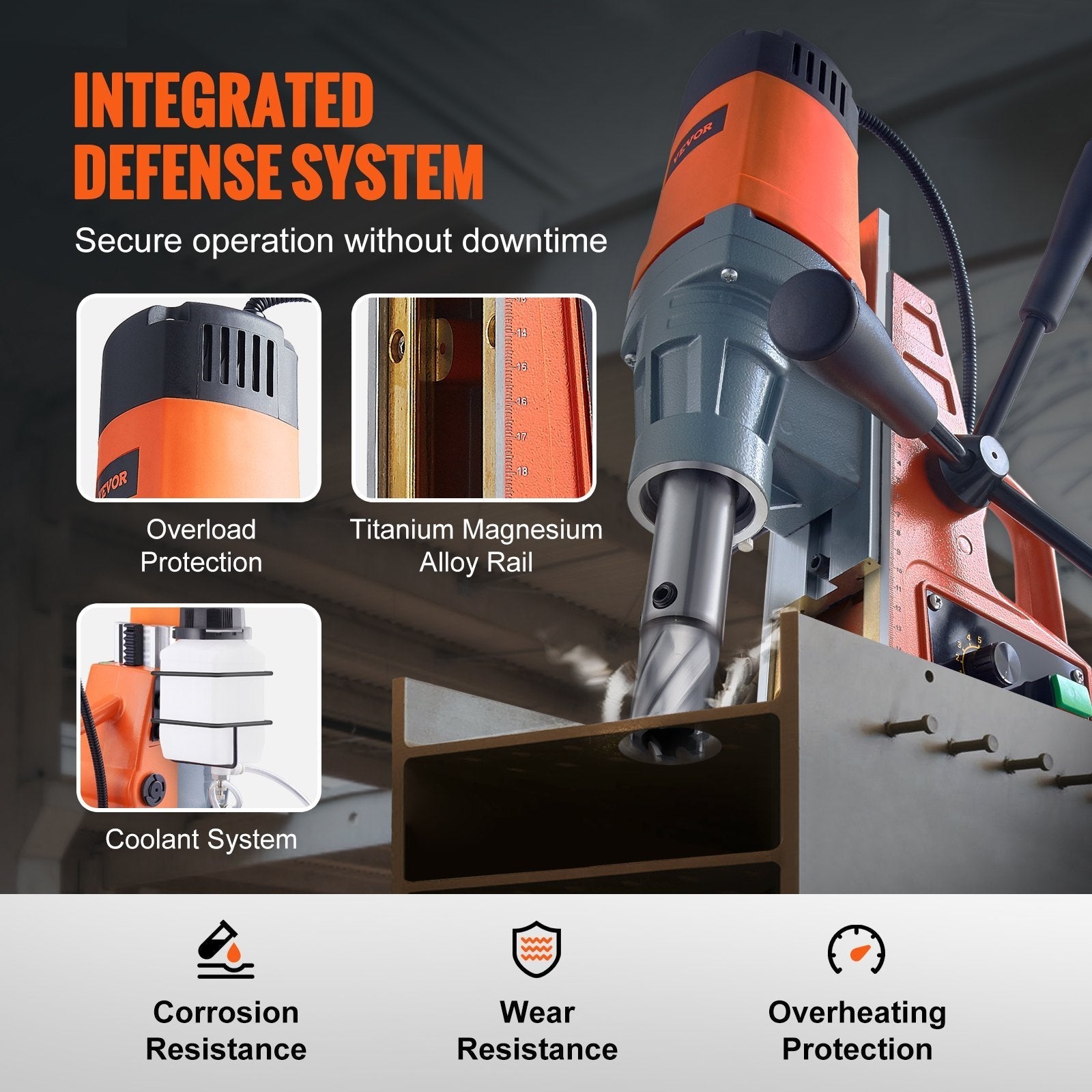 Perceuse magnétique 1550 W | Perceuse magnétique portable robuste avec capacité de 50 mm – Réf. 634350