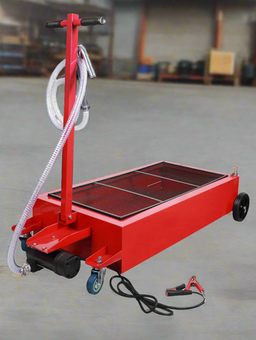 Réservoir de vidange d'huile portable compact de 120 L (32 gallons) | Pompe 12 V/110 V