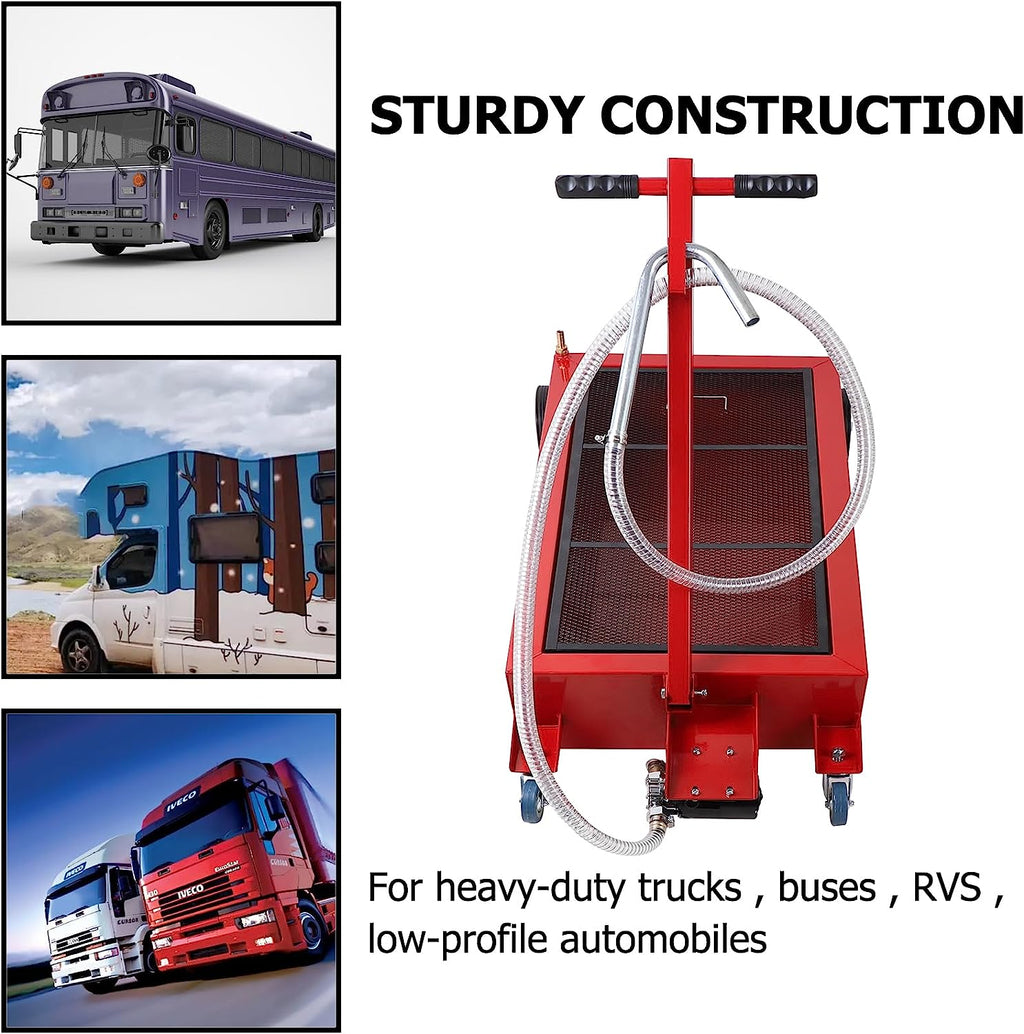 Réservoir de vidange d'huile portable compact de 120 L (32 gallons) | Pompe 12 V/110 V