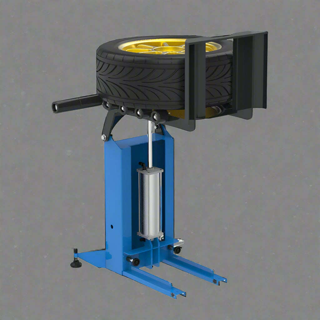 Élévateur de roue portable à assistance pneumatique pour le changement de pneus, capacité de 68 kg | TCB920