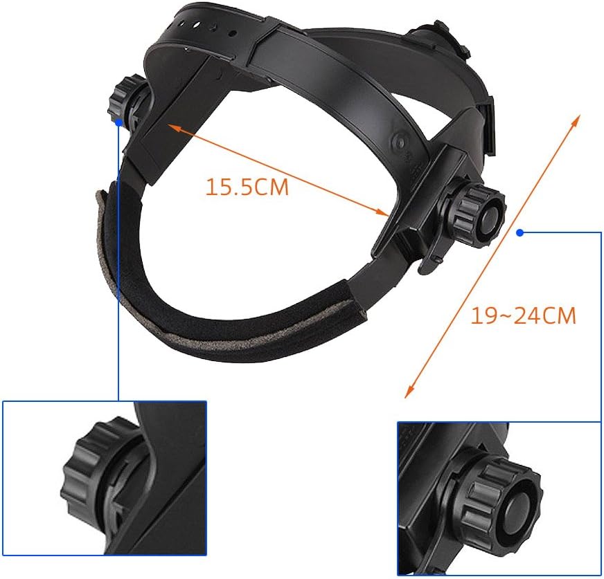 Casque de soudage à assombrissement automatique solaire professionnel – Noir | HD89K