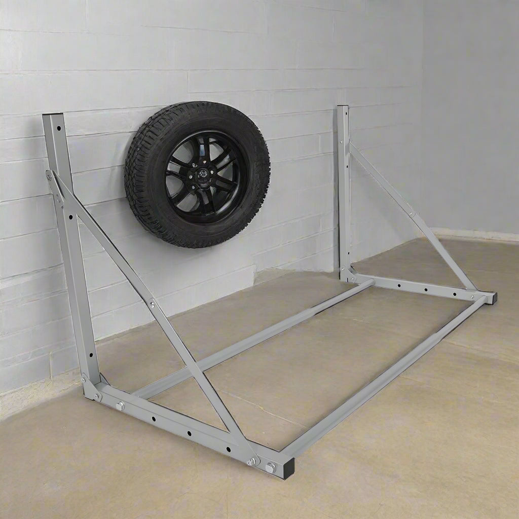 Support mural pliable en acier pour pneus et roues – Capacité de 136 kg | Réf. : HLA69