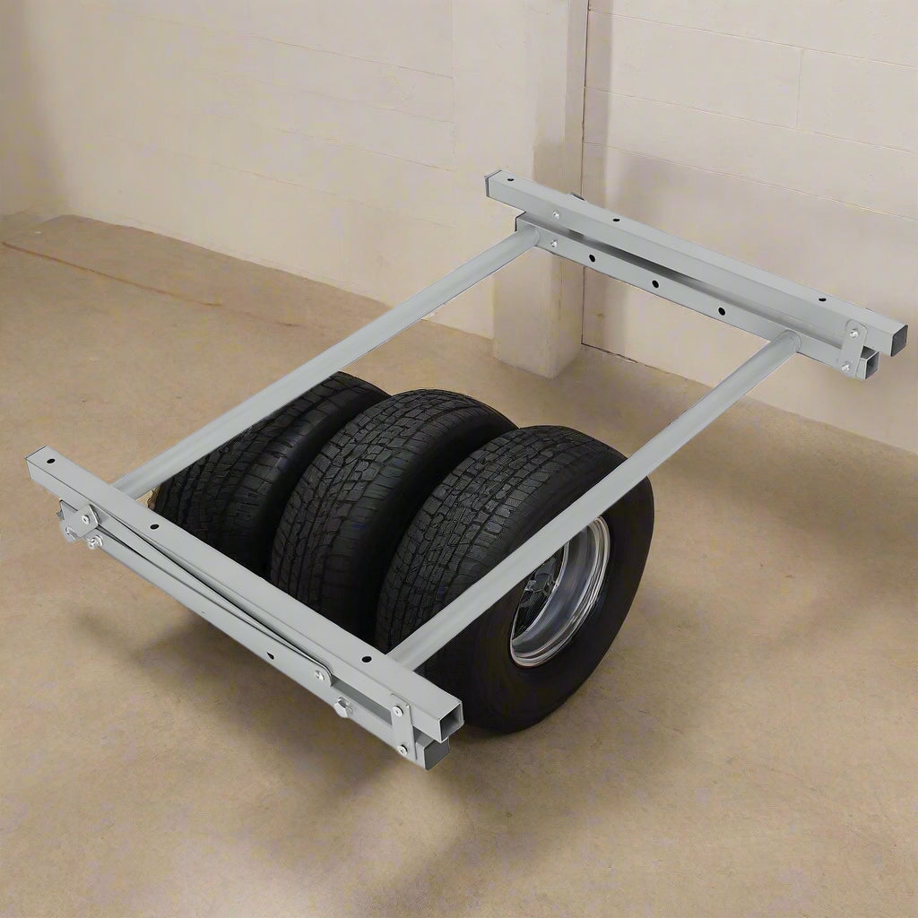 Support mural pliable en acier pour pneus et roues – Capacité de 136 kg | Réf. : HLA69